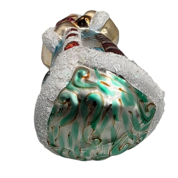 Vintage Coastal Santa Claus Christmas Ornament Nautical Sea Lighthouse Sailboat - Picture 6 of 10